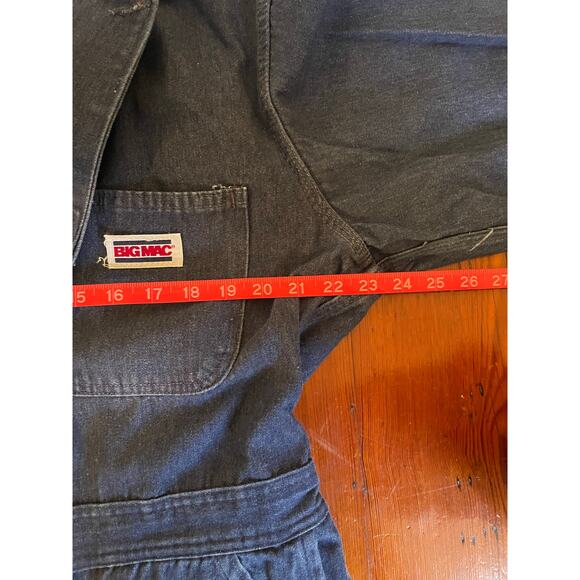 Vintage Big Mac Denim Coveralls 42L USA Made Workwear Mechanic Jumpsuit - Picture 13 of 13